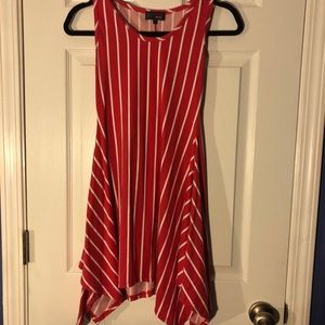 Pink and white striped dress